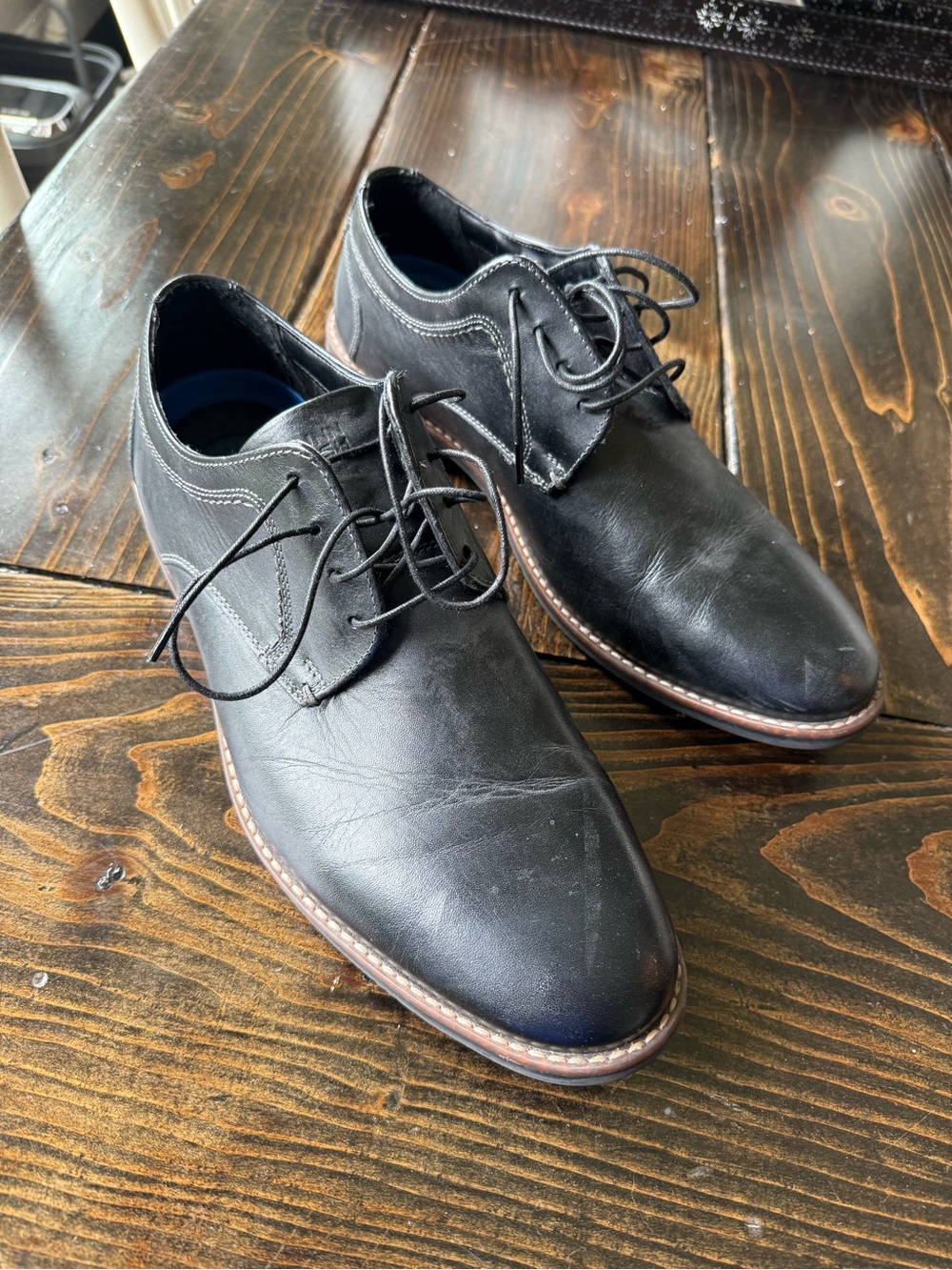 Nunn Bush Black Leather Dress Shoes